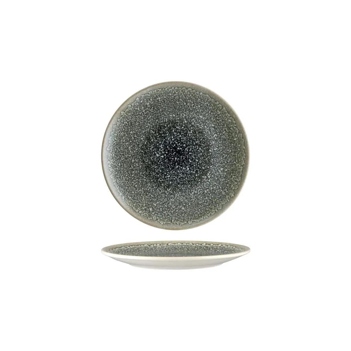 Bonna Thar Black Round Coupe Plate 210x20mm (thrblgrm21dz)