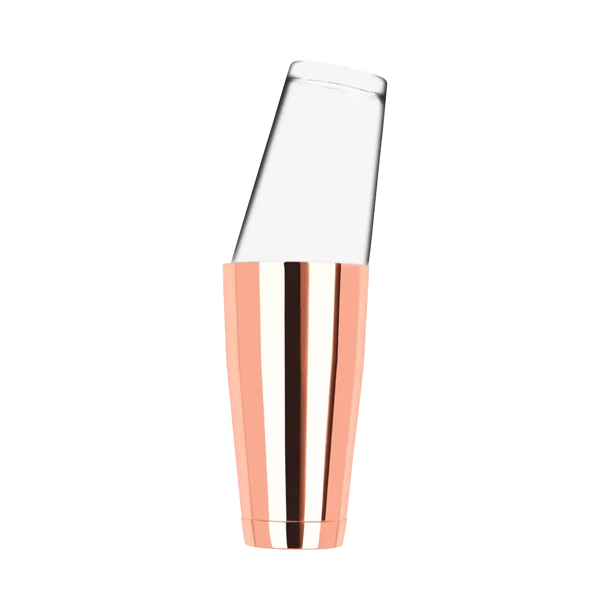Boston Cocktail Shaker 700ml Rose Gold Base & Glass