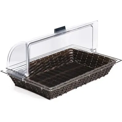 Bread Basket Polyrattan GN 1/1 Dark Brown with Frame