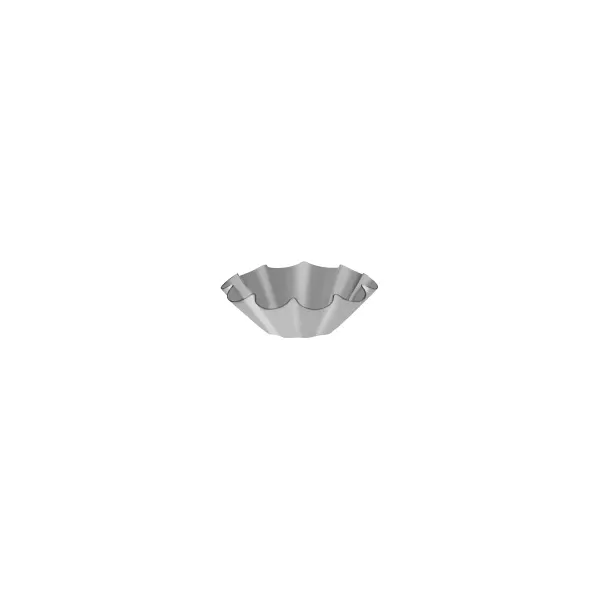 Brioche Mould 10 Ribs Fixed Base — 90x32mm