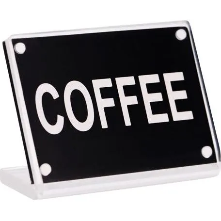 Buffet Sign- Acrylic W/S/S Magnet Plate "coffee"