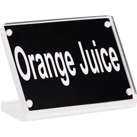 Buffet Sign- Acrylic W/S/S Magnet Plate "orange Juice"