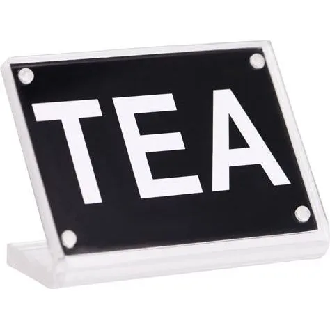 Buffet Sign- Acrylic W/S/S Magnet Plate "tea"
