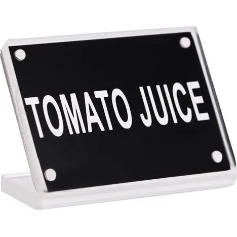 Buffet Sign- Acrylic W/S/S Magnet Plate "tomato Juice"