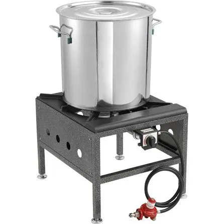Auscrown Dual Ring High Pressure Stockpot Burner with Frame view 2