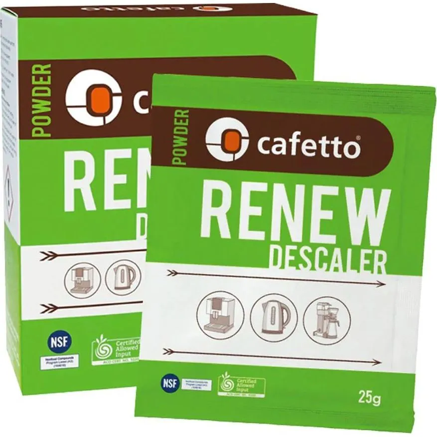 Cafetto 4 x 25g Sachet Renew Descaler Powder