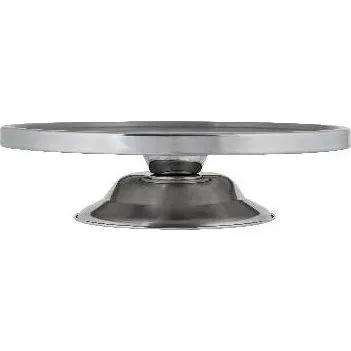 Cake Stand Stainless Steel Low — 330x70mm