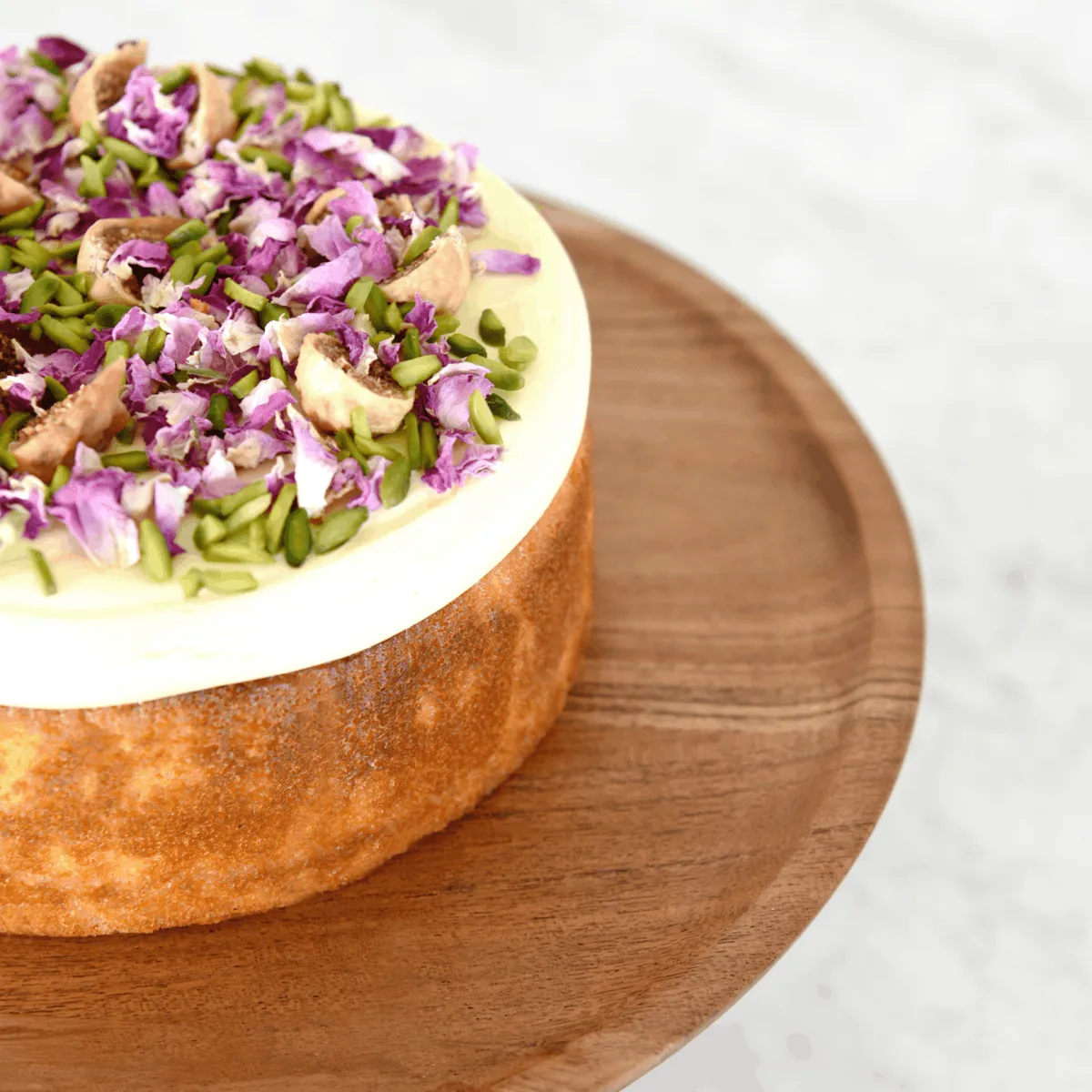 Cake Stand Round Pilar Acacia — 200x100mm