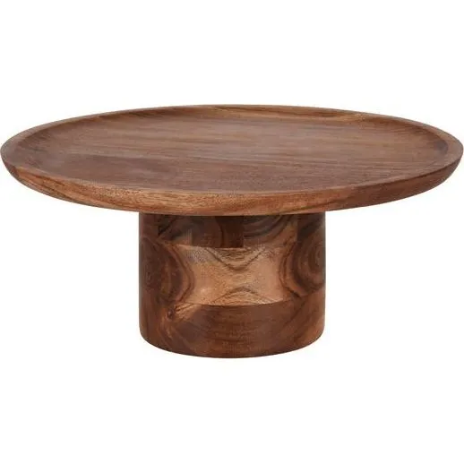 Cake Stand Round Pilar Acacia — 300x140mm