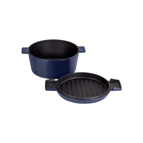 Cast Iron French Oven Mid Blue 240mm