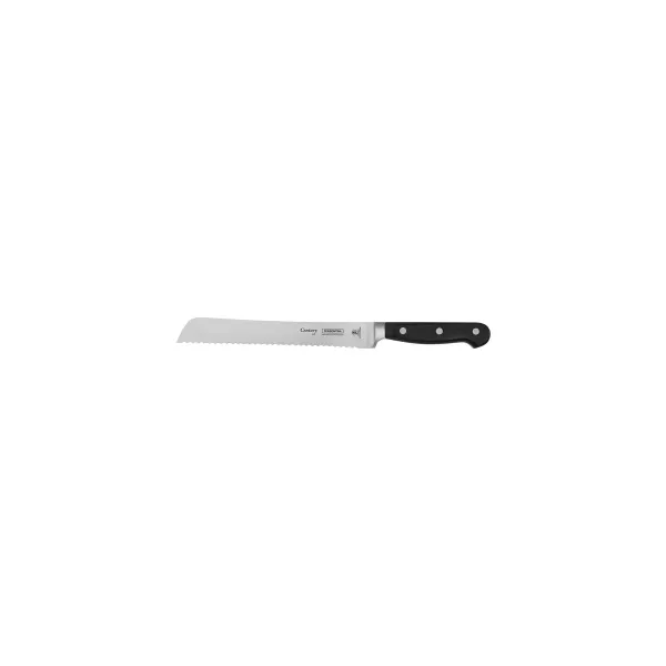 Century Bread Knife Serrated Blade with Forged Handle Black 200mm Hangsell