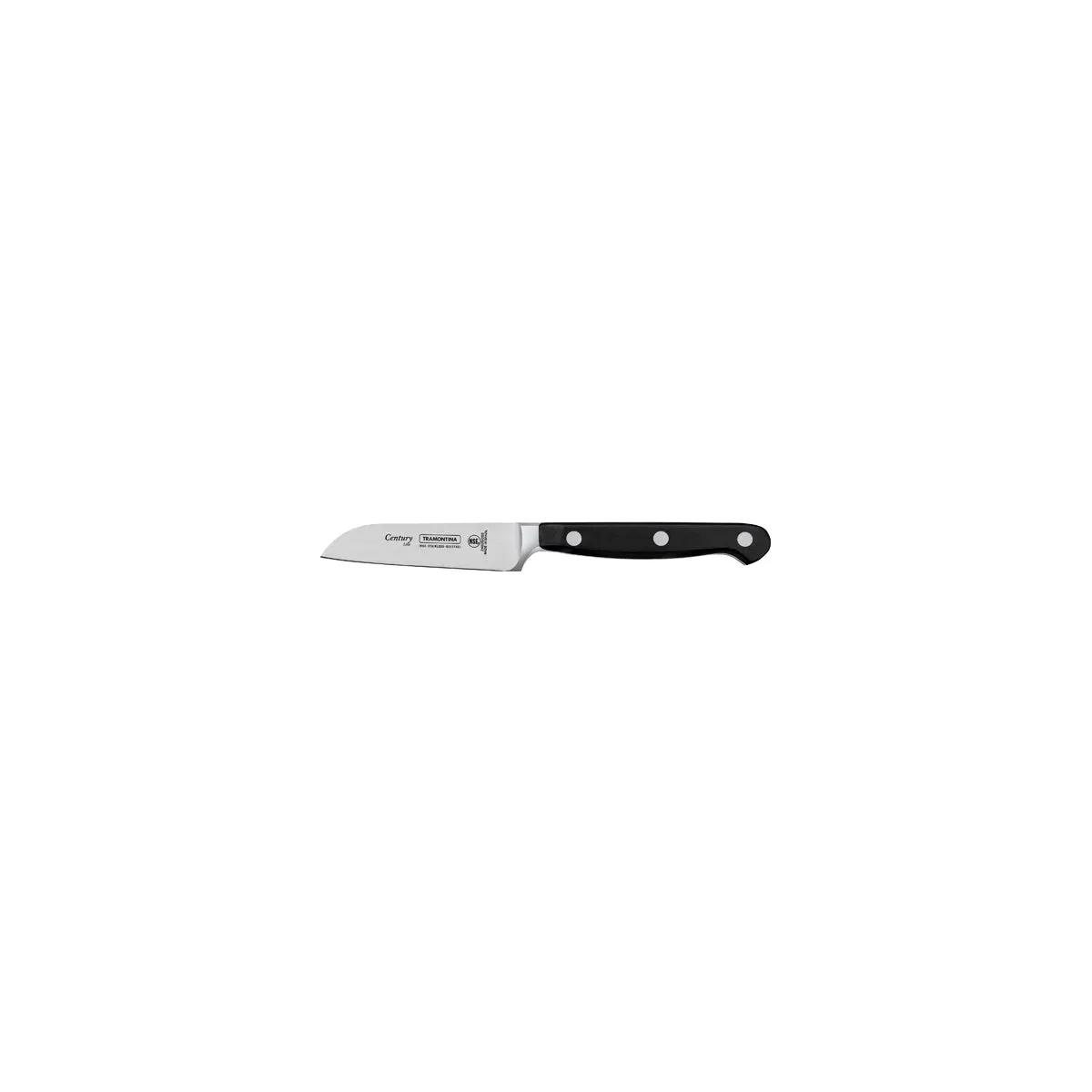 Century Paring Knife Straight Blade with Forged Handle Black 76mm