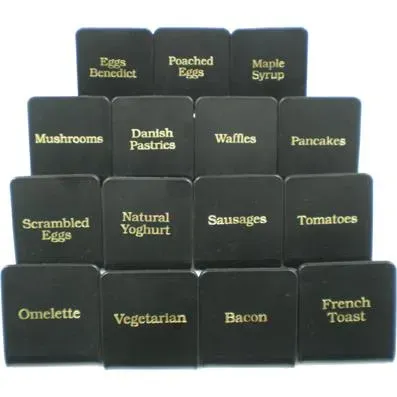 Chef Inox Buffet Sign: "milk" 55x50mm Gold On Blk
