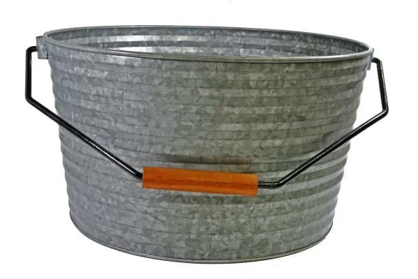 Beverage Tub Coney Island Galvanised Black Handle โ 450x340mm