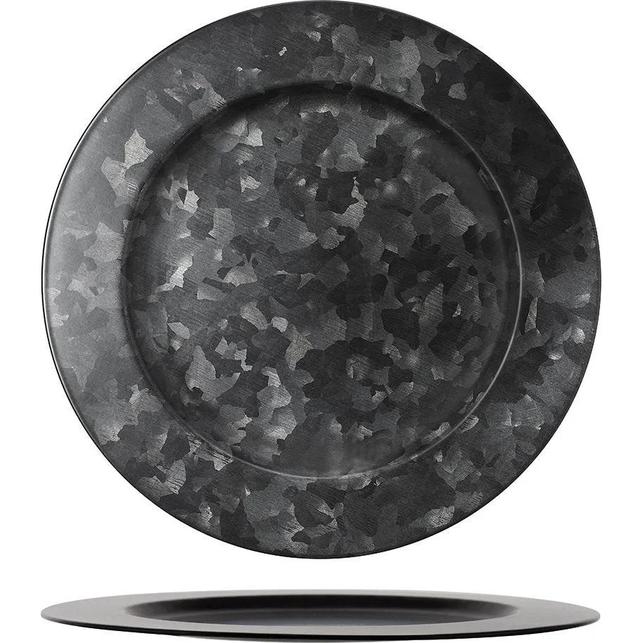 Chef Inox Coney Is Galv Black Round Plate Wide Rim 280mm