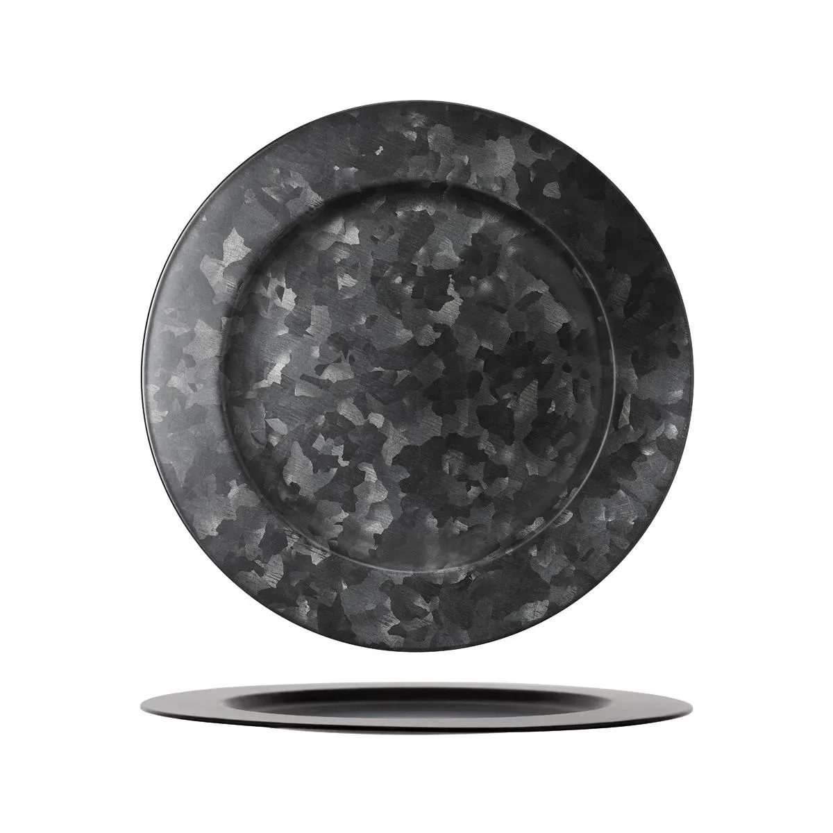 Chef Inox Coney Is Galv Black Round Plate Wide Rim 280mm