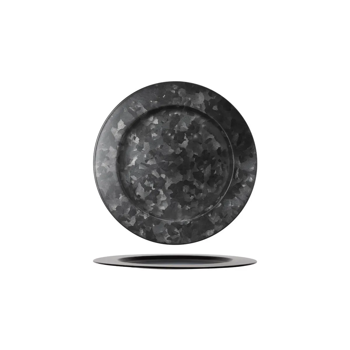 Chef Inox Coney Is Galv Black Round Plate Wide Rim 230mm