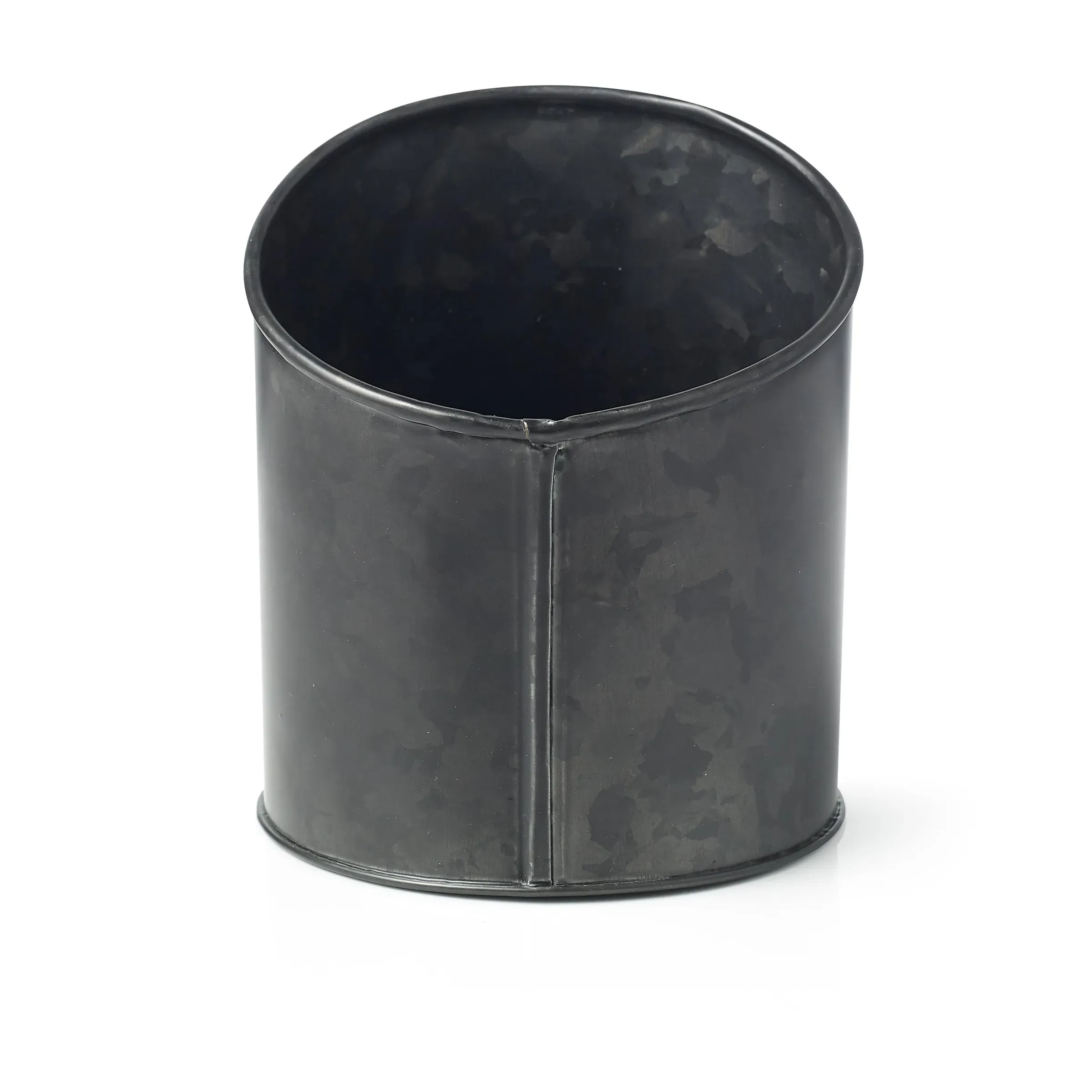 Chef Inox Coney Is Galvanised Blk Slant Pot 120x140mm