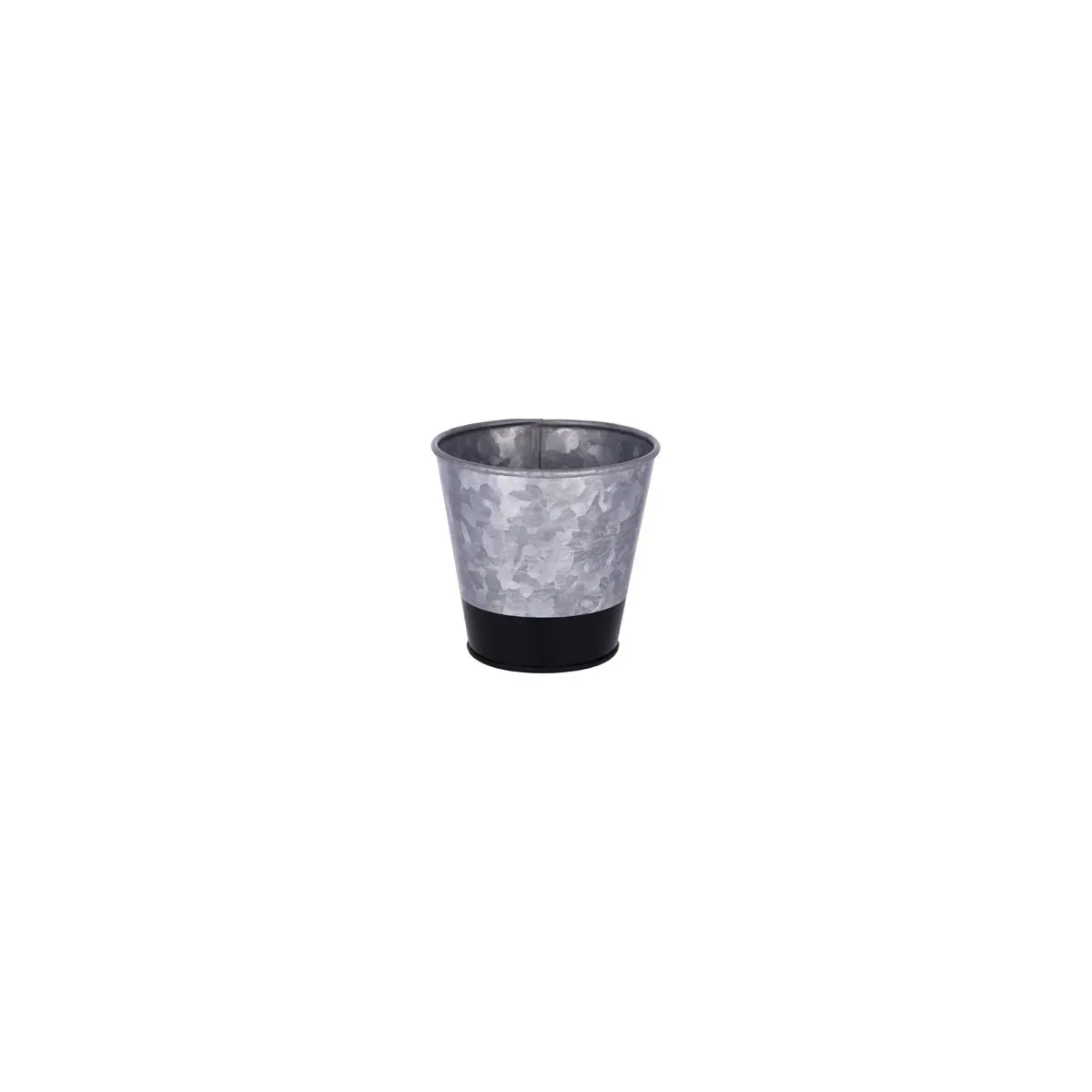 Chef Inox Coney Is Galvanised Pot Flared 100x95mm Dipped Blk