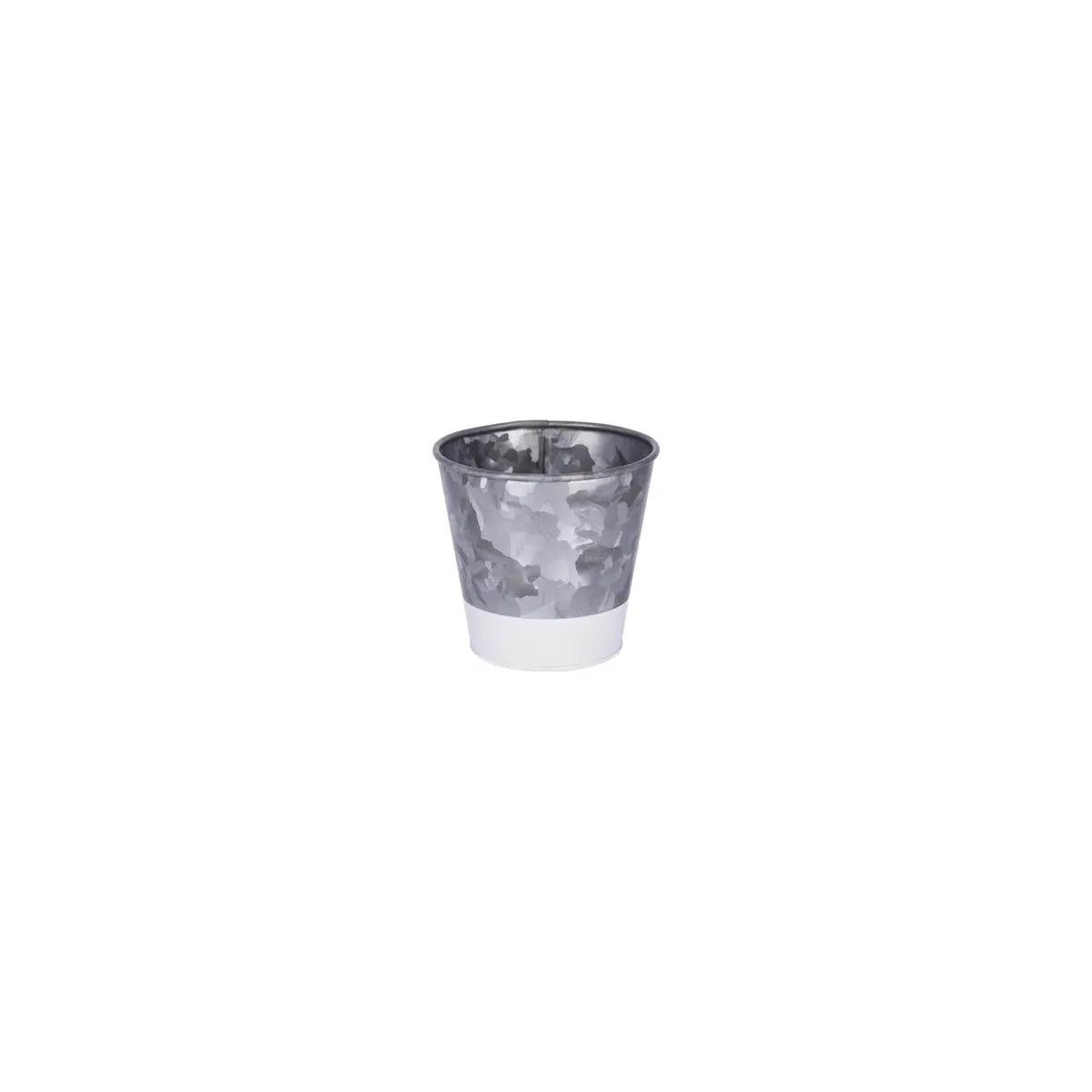 Chef Inox Coney Is Galvanised Pot Flared 100x95mm Dipped Whi