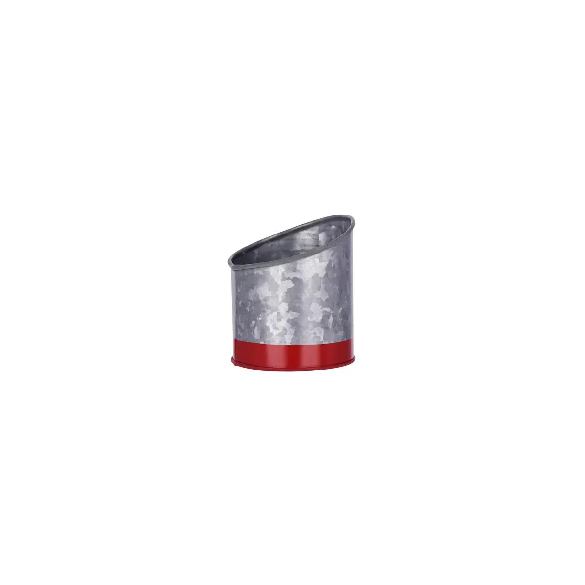 Chef Inox Coney Is Galvanised Slant Pot 105x115mm Dipped Red