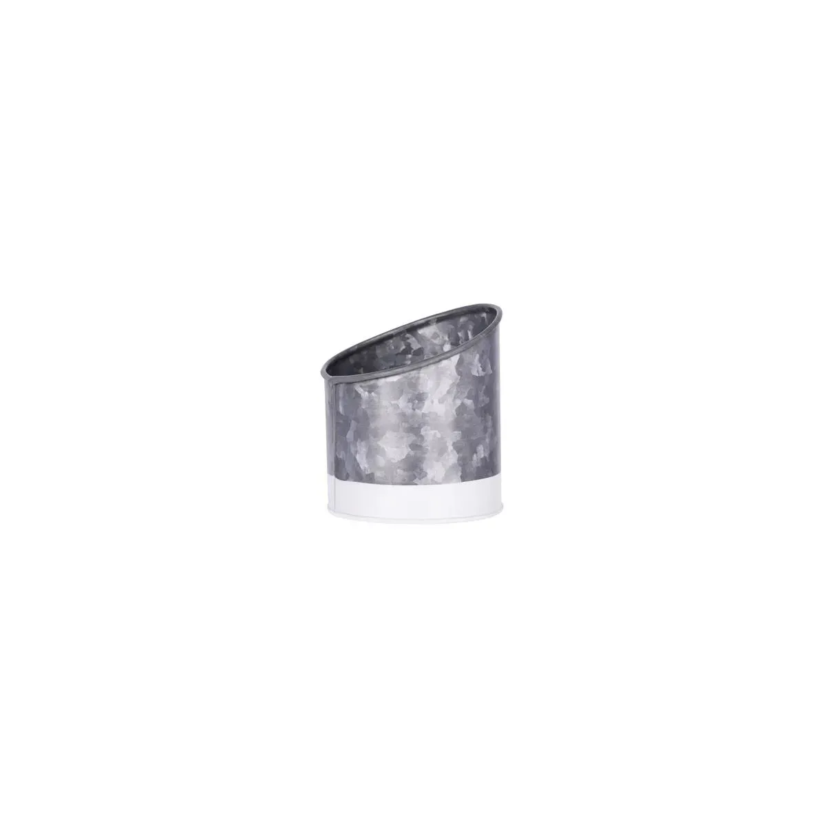 Chef Inox Coney Is Galvanised Slant Pot 105x115mm Dipped Whi