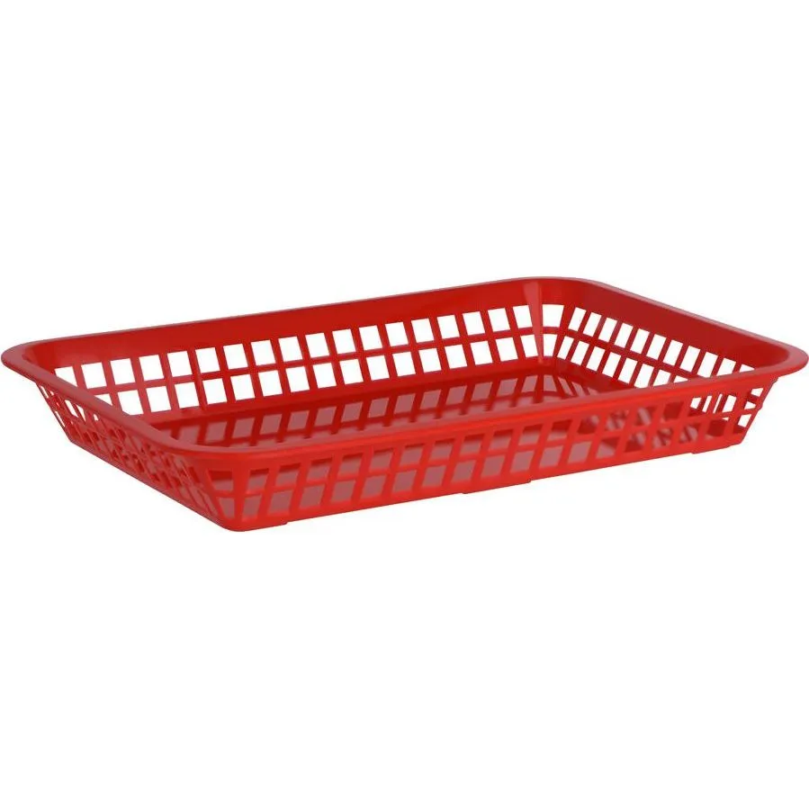 Chef Inox Coney Is Plastic Rect Basket 300x215x42mm Red