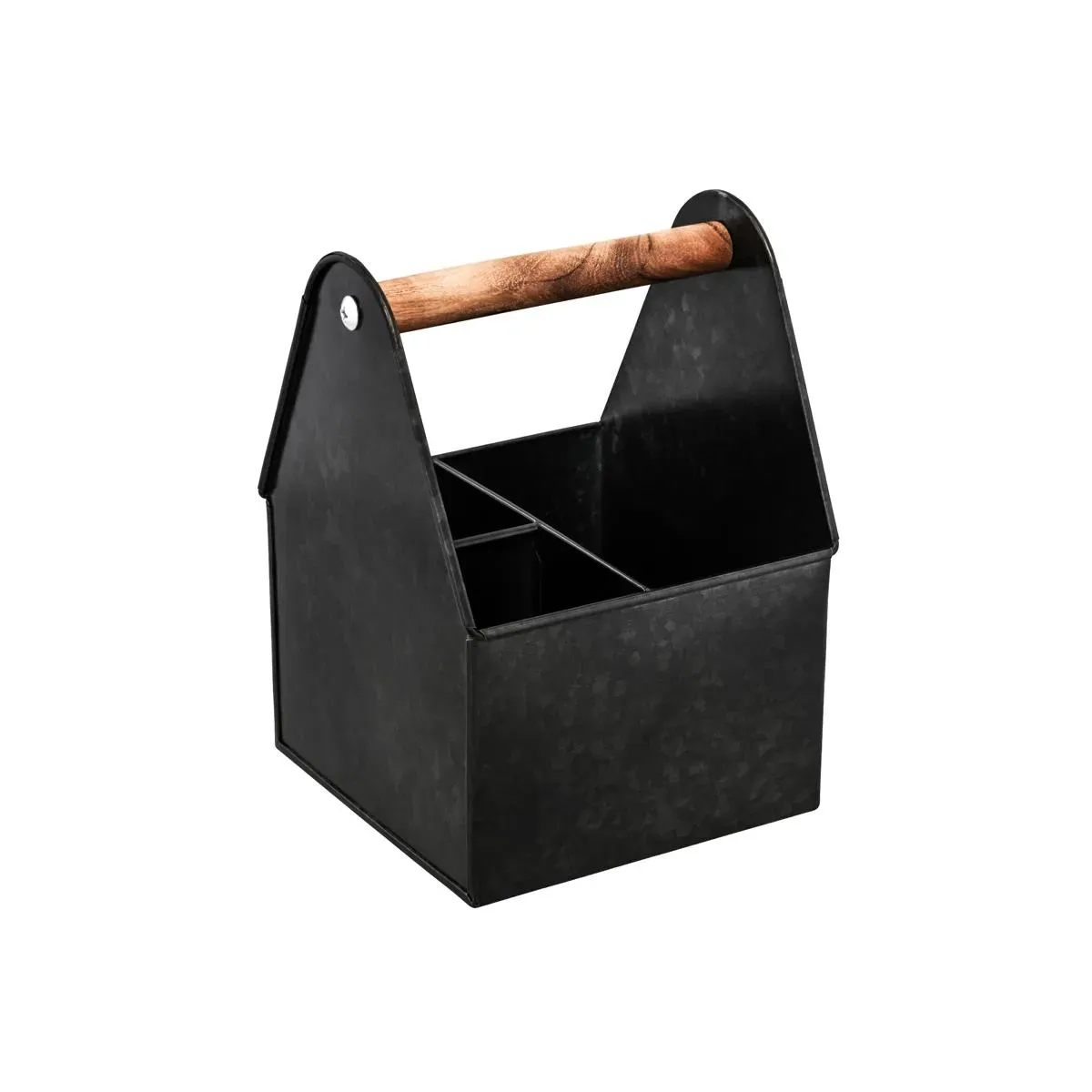 Chef Inox Coney Is Utensil Caddy 3-Comp Wdhdl 170x230mm Blk