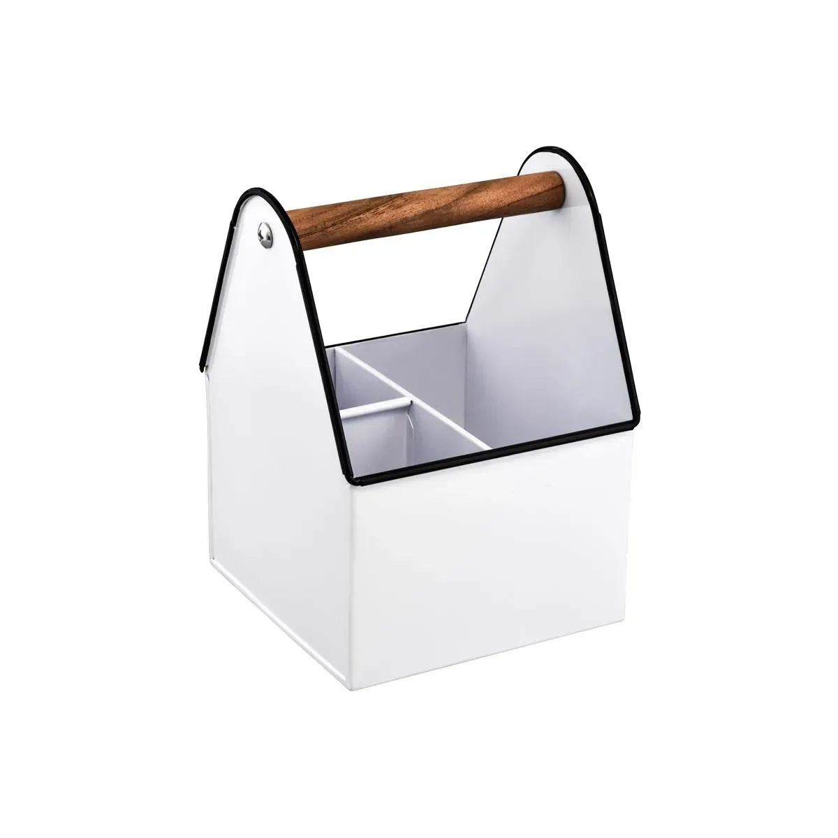 Chef Inox Coney Is Utensil Caddy 3-Comp Wdhdl 170x230mm Whi