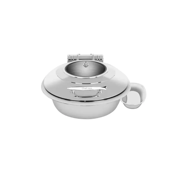 Chef Inox Deluxe Round Chafer W/Glass Lid 18/8 Small