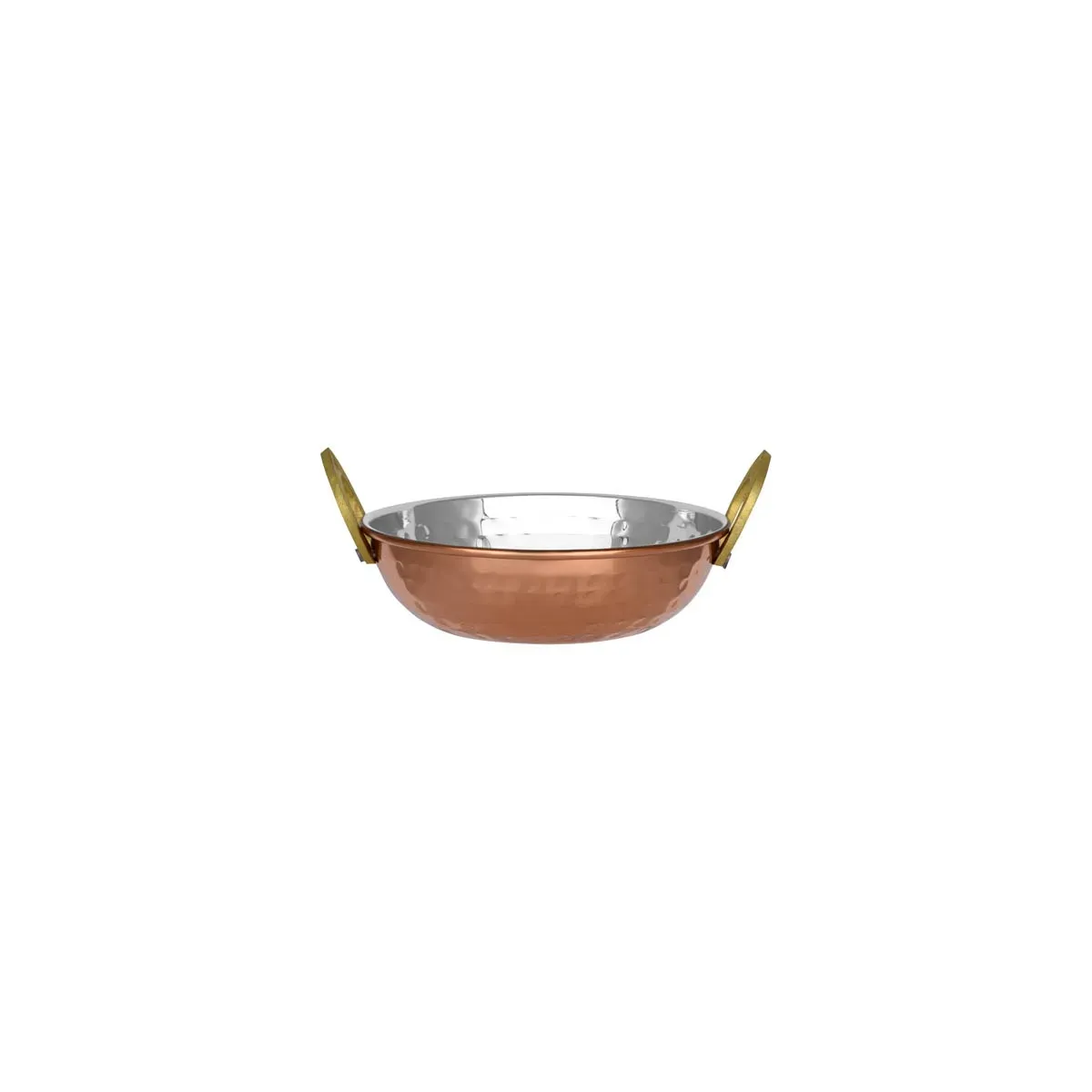 Chef Inox Kadai Bowl W/Hdls S/S W/Copper Plate 145x45mm