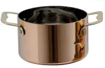 Chef Inox Miniature Casserole Copper W/Brass Hdl 90x45mm