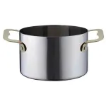 Chef Inox Miniature Casserole W/Brass Hdl 18/10 100x60mm