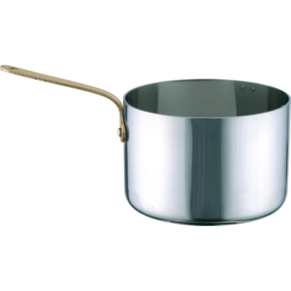Chef Inox Miniature Saucepan W/Brass Hdl 90x45mm18/10