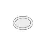 Chef Inox Oval Platter Rolled Edge S/S 300mm