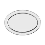 Chef Inox Oval Platter Rolled Edge S/S 550mm