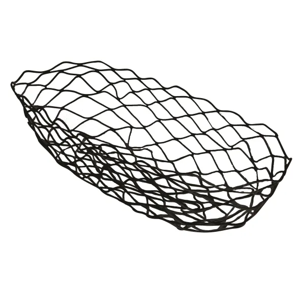 Chef Inox Oval Serving Basket Wire 380x160x80mm Black