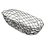 Chef Inox Oval Serving Basket Wire 380x160x80mm Black