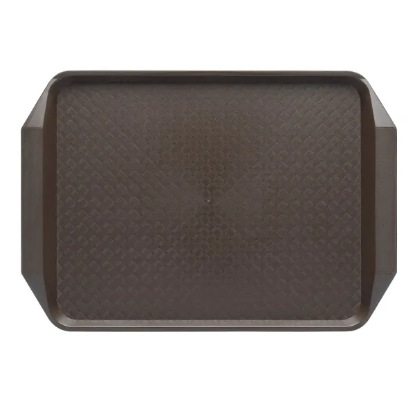 Chef Inox Rect Fast Food Tray Pp 425x300x35mm Brown