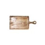 Chef Inox Rect Serving Board W/Hdl Mangowd 260x180x15mm Nat