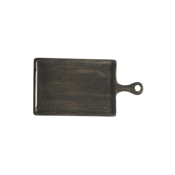 Chef Inox Rect Serving Board W/Hdl Mangowd 260x180x15mm Drk