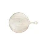 Chef Inox Rnd Serving Board W/Hdl Mangowd 250x350x15mm White