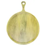Chef Inox Rnd Serving Board W/Hdl Mangowd 300/400x15mm Lime