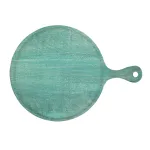 Chef Inox Rnd Serving Board W/Hdl  Mangowd 570x780x35mm Aqua