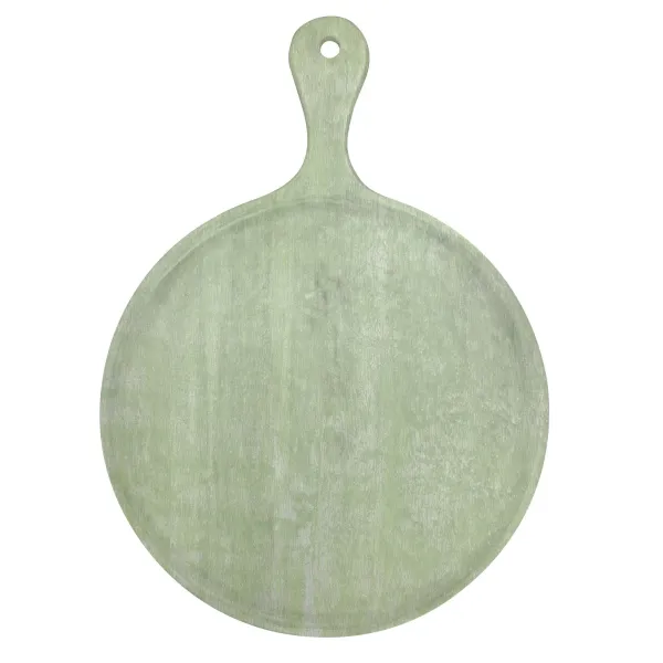 Chef Inox Rnd Serving Board W/Hdl Mangowd 570x780x35mm Green