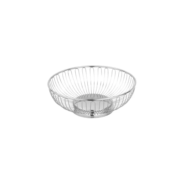 Chef Inox Round Basket Wire/Solid Base 18/10 245x80mm