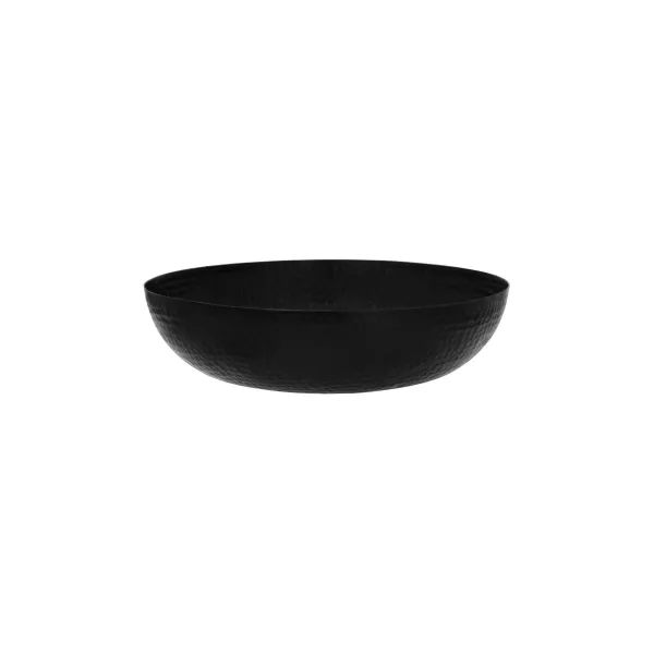 Chef Inox Round Serving/Seafood Bowl Hammered 300mm Black
