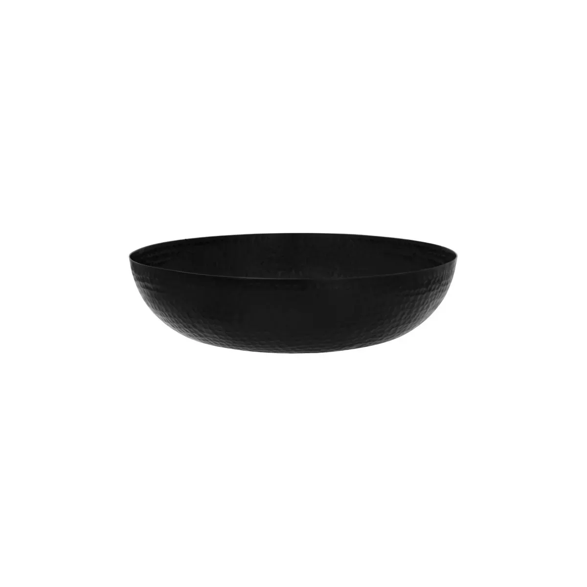 Chef Inox Round Serving/Seafood Bowl Hammered 300mm Black