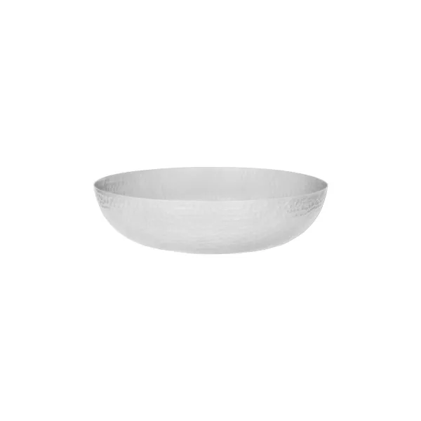 Chef Inox Round Serving/Seafood Bowl Hammered 300mm Satin