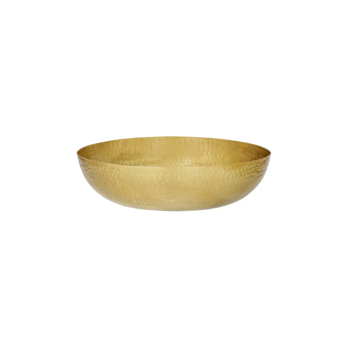 Chef Inox Round Serving/Seafood Bowl Hammered 300mm Brass